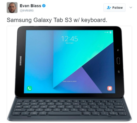 Lộ ảnh báo chí Samsung Galaxy Tab S3 - Ảnh 1 Lo anh bao chi Samsung Galaxy Tab S3 - Anh 1