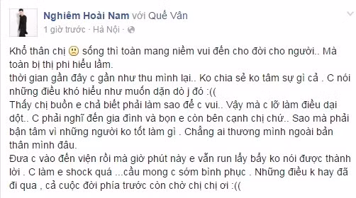 Em trai Quế Vân bất ngờ chia sẻ tin chị gái nguy kịch vì tự tử
