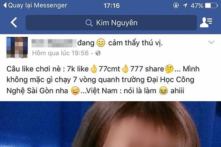 Biến tướng trào lưu câu like trên Facebook