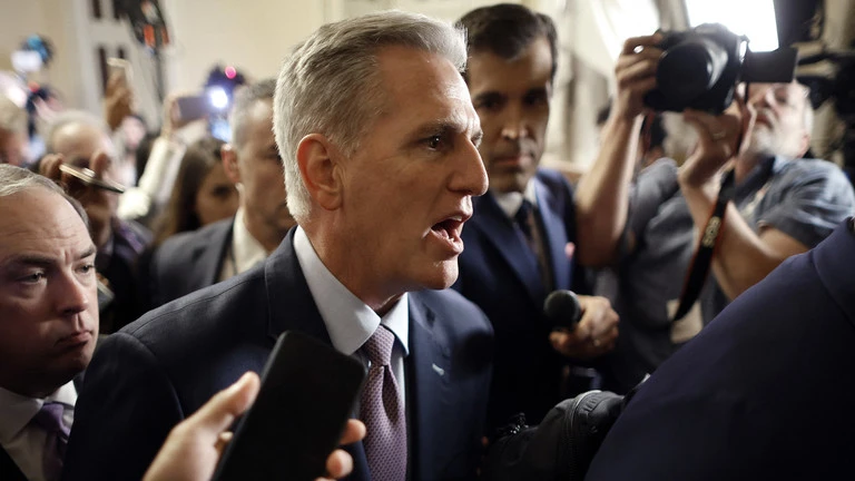 Ông Kevin McCarthy tại Điện Capitol Hoa Kỳ, Washington, DC, ngày 3/10. (Ảnh: AFP).