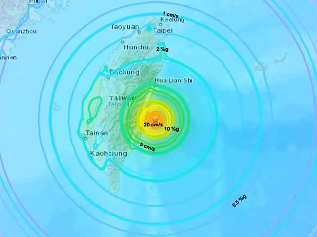 Vị trí xảy ra động đất.