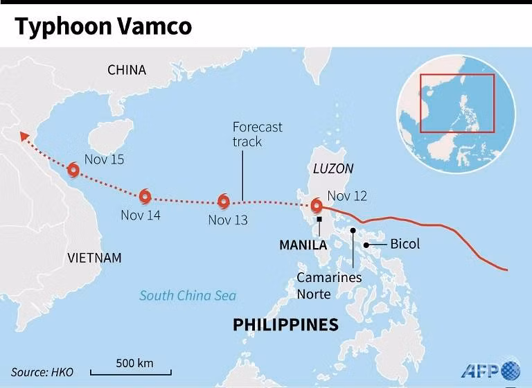 Siêu bão Vamco "càn quét" Philippines, nhiều nơi ở thủ đô tê liệt ảnh 3