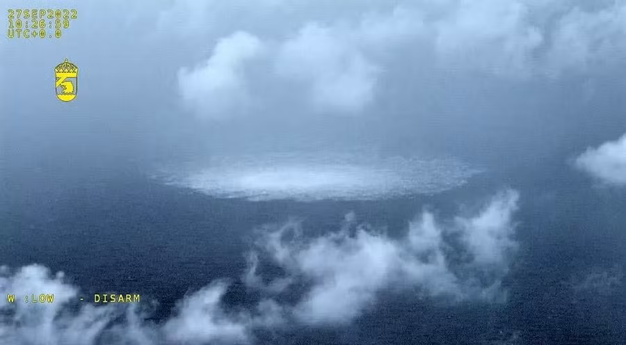 Khu vực đường ống Nord Stream bị rò rỉ.
