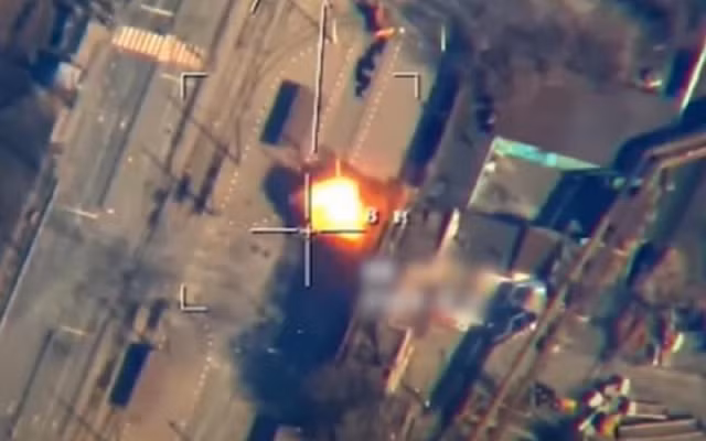 Một cuộc tấn công của Nga tại Ukraine.