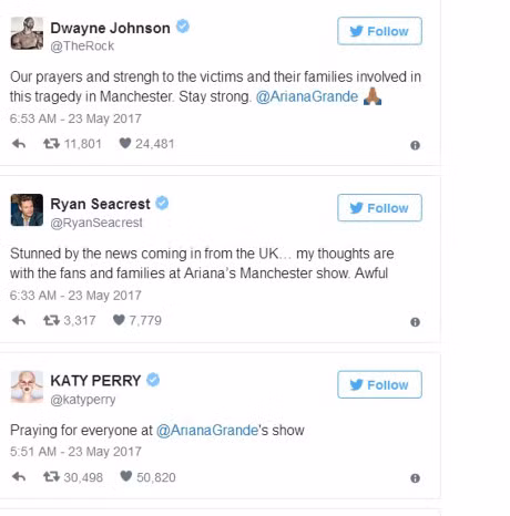 Sao the gioi bang hoang truoc vu no trong buoi dien cua Adriana Grande o Manchester - Anh 4