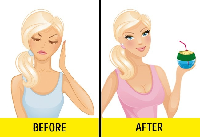 Nước dừa giúp hồi phục cơ thể Nước dừa giúp hồi phục cơ thể