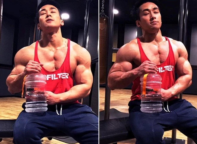 Công thức tăng 12 kg, luyện 8 múi của anh chàng điển trai