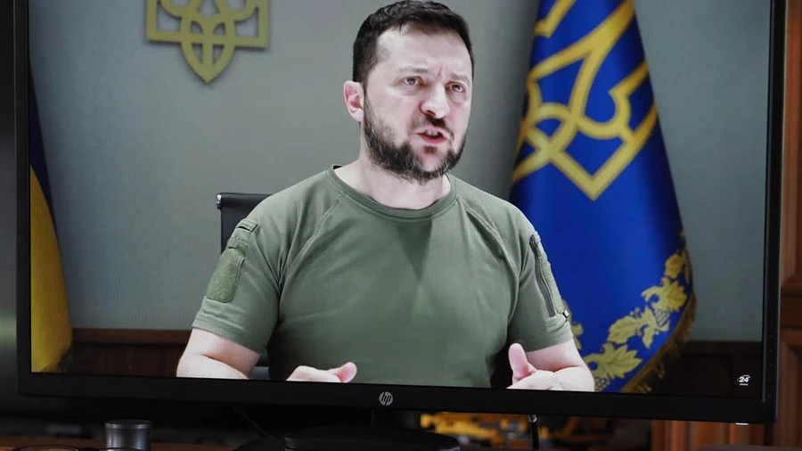 Tổng thống Ukraine Vladimir Zelensky.