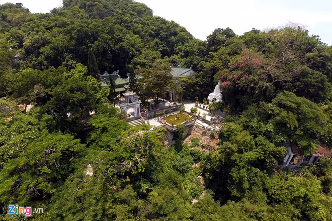 Ngọn núi đẹp nhất Ngũ Hành Sơn nhìn từ bầu trời