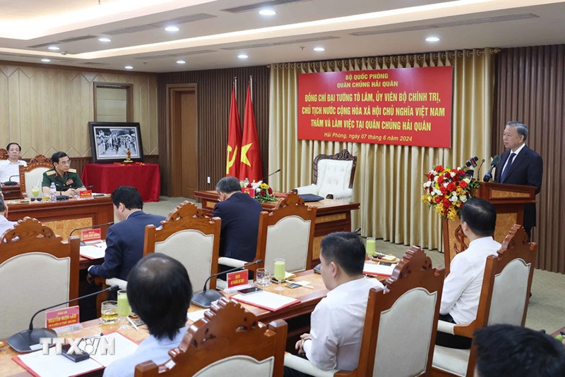 Chủ tịch nước Tô Lâm phát biểu chỉ đạo. (Ảnh: Nhan Sáng/TTXVN)