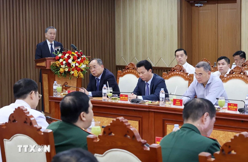 Chủ tịch nước Tô Lâm phát biểu chỉ đạo. (Ảnh: Nhan Sáng/TTXVN)