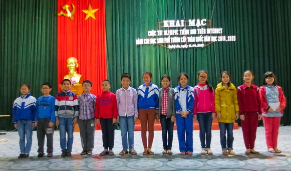 Đội tuyển lớp 5, Trường TH Hà Huy Tập 2 (TP Vinh) tham gia dự thi