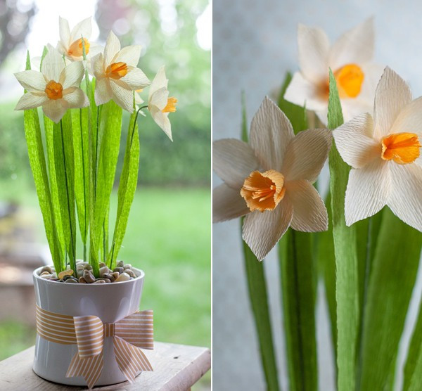 Làm hoa thủy tiên giấy đẹp rực rỡ sinh động