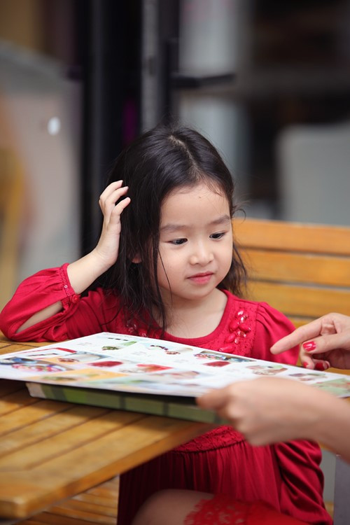 Mẹ con Lưu Hương Giang đỏ rực dạo phố đầu năm - 11