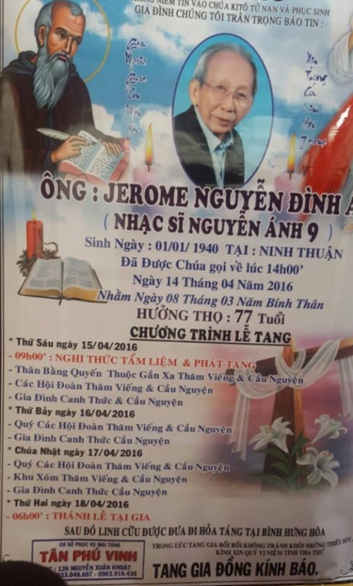 Dàn nghệ sĩ xúc động trong đám tang nhạc sĩ Nguyễn Ánh 9 - Ảnh 2