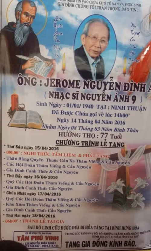 Dàn nghệ sĩ xúc động trong đám tang nhạc sĩ Nguyễn Ánh 9 - Ảnh 2