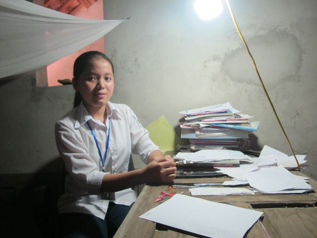Góc học tập giản đơn của Thoa. Góc học tập giản đơn của Thoa.