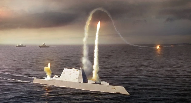 Ảnh minh họa tàu khu trục Zumwalt của Mỹ