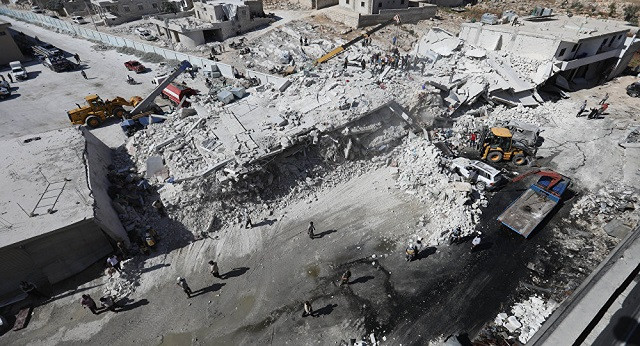 Cảnh đổ nát tại Idlib, Syria