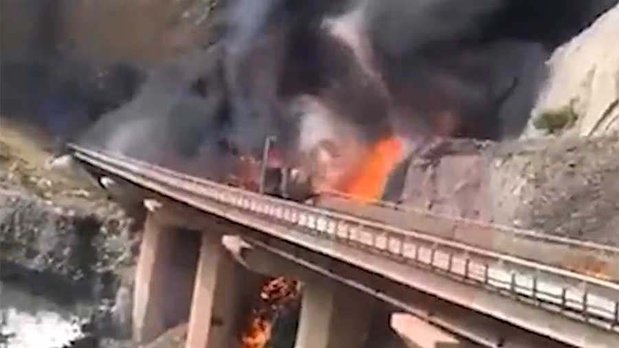 Hiện trường vụ tai nạn.