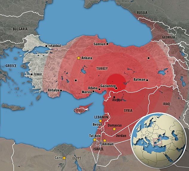 Tầm ảnh hưởng của trận động đất. Tầm ảnh hưởng của trận động đất.