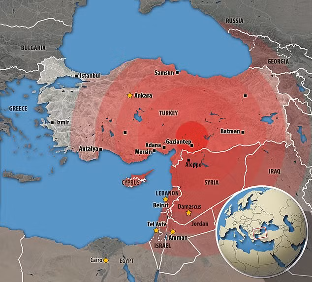 Tầm ảnh hưởng của trận động đất.