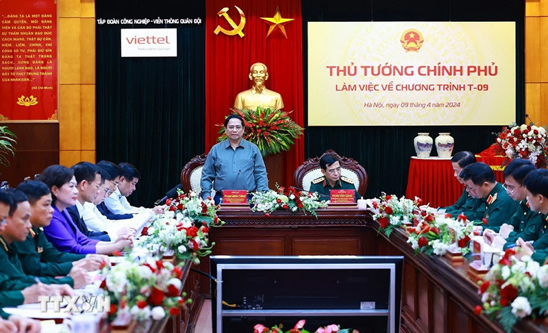 Thủ tướng Phạm Minh Chính phát biểu tại buổi làm việc với Tập đoàn Công nghiệp – Viễn thông Quân đội (Viettel). (Ảnh: Dương Giang/TTXVN) Thủ tướng Phạm Minh Chính phát biểu tại buổi làm việc với Tập đoàn Công nghiệp – Viễn thông Quân đội (Viettel). (Ảnh: Dương Giang/TTXVN)
