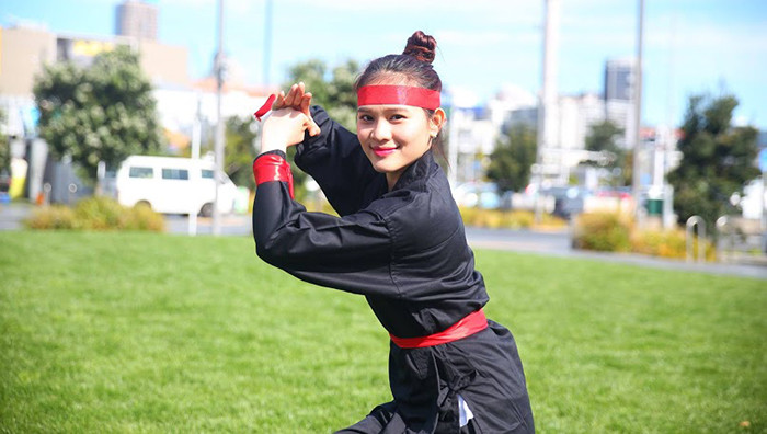 Cô bạn yêu thích võ cổ truyền của dân tộc