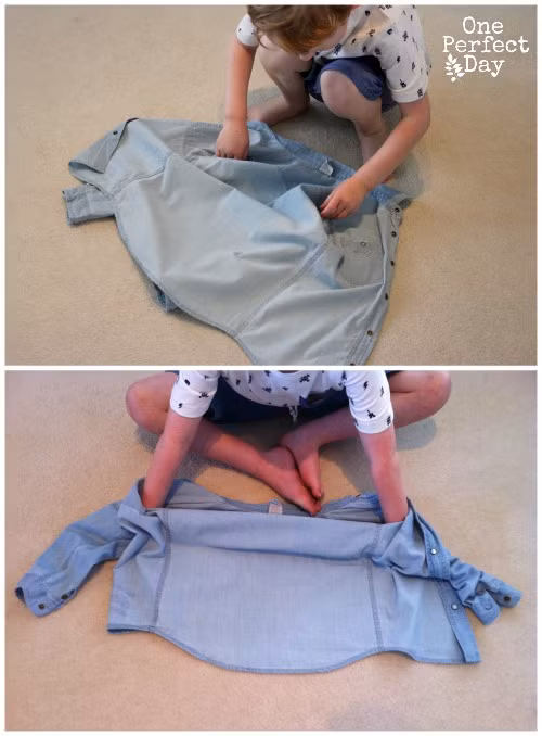 Tuyệt chiêu dạy con mặc áo khoác trong nháy mắt