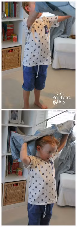 Tuyệt chiêu dạy con mặc áo khoác trong nháy mắt