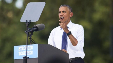 Bà Clinton ốm, ông Obama thay mặt vận động tranh cử - Ảnh 1 Ba Clinton om, ong Obama thay mat van dong tranh cu - Anh 1