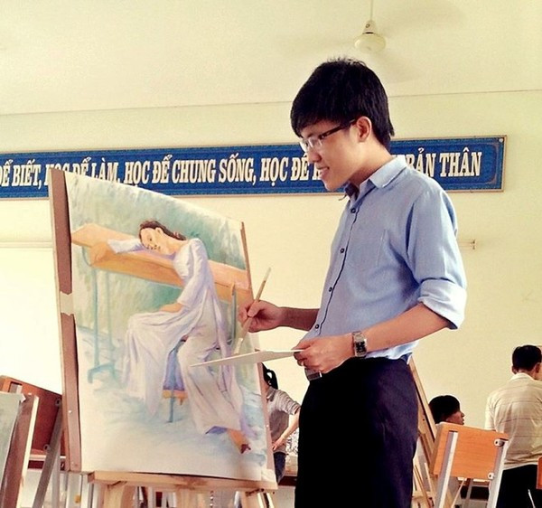 Ngoài khả năng viết chữ đẹp như in, Thiệu còn là một giáo viên mỹ thuật. Ngoài khả năng viết chữ đẹp như in, Thiệu còn là một giáo viên mỹ thuật.