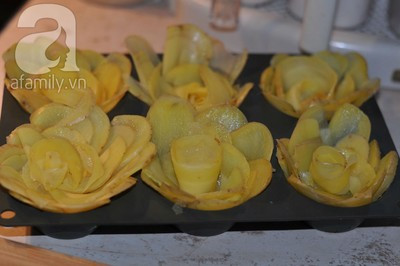 Làm hoa hồng từ khoai tây vừa ngon vừa đẹp 15