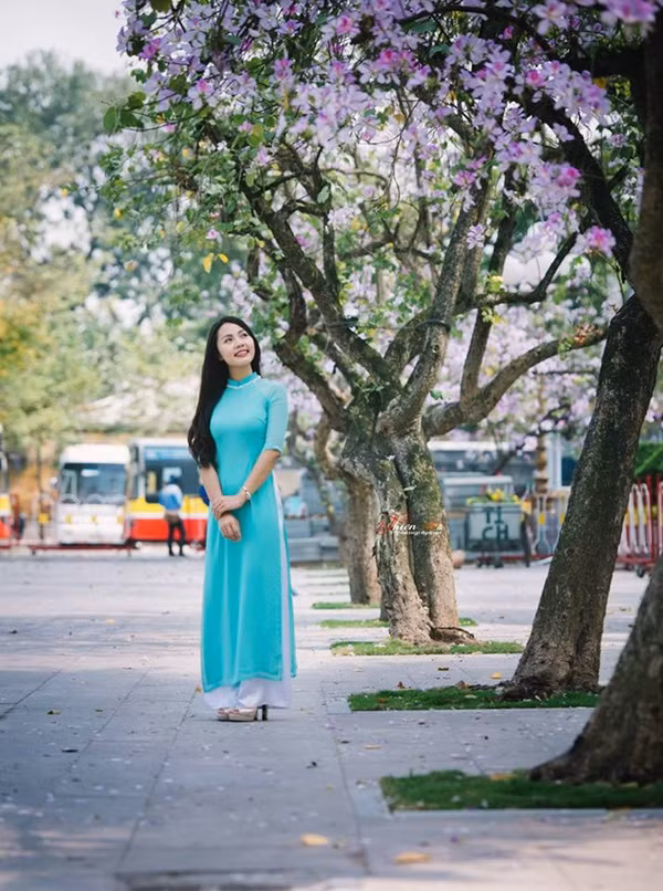 Hình ảnh: Ngắm thiếu nữ đẹp dịu dàng dạo đường hoa ban Bắc Sơn số 3