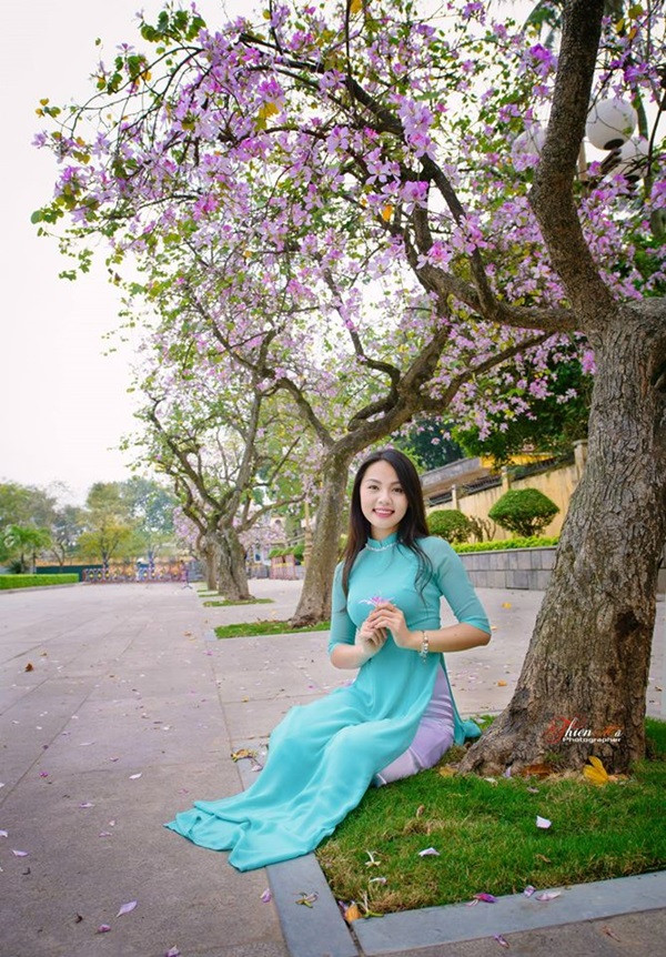 Hình ảnh: Ngắm thiếu nữ đẹp dịu dàng dạo đường hoa ban Bắc Sơn số 2