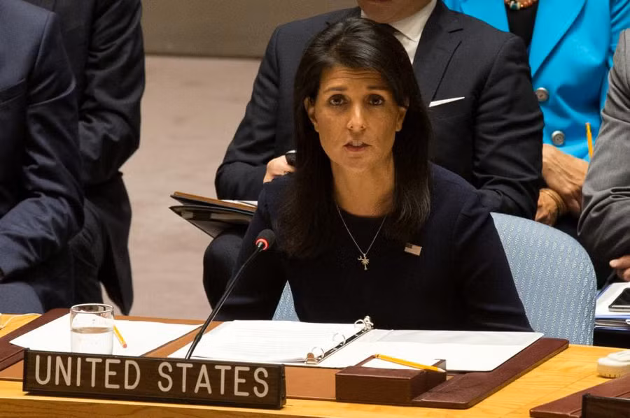 Đại sứ của Mỹ tại Liên hợp quốc Nikki Haley 