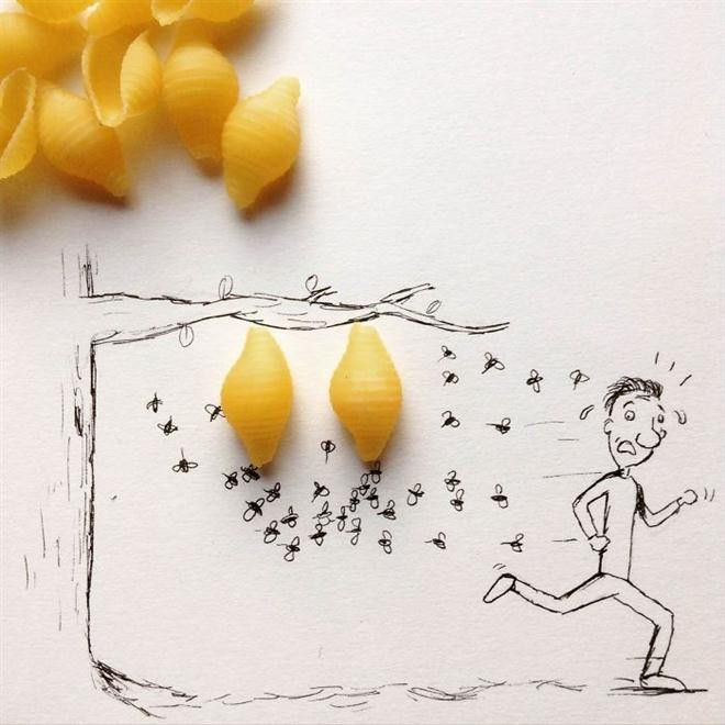 Từ những thứ quen thuộc, đơn giản thường thấy trong cuộc sống hằng ngày, Mensa đã sáng tạo và đặt chúng vào bức tranh khiến chúng mang một ý nghĩa khác.