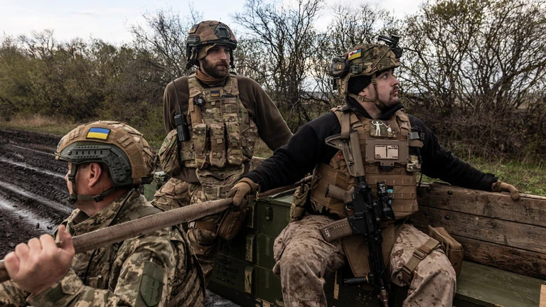 Lính Ukraine. (Ảnh: Diego Herrera Carcedo/Anadolu qua Getty Images)