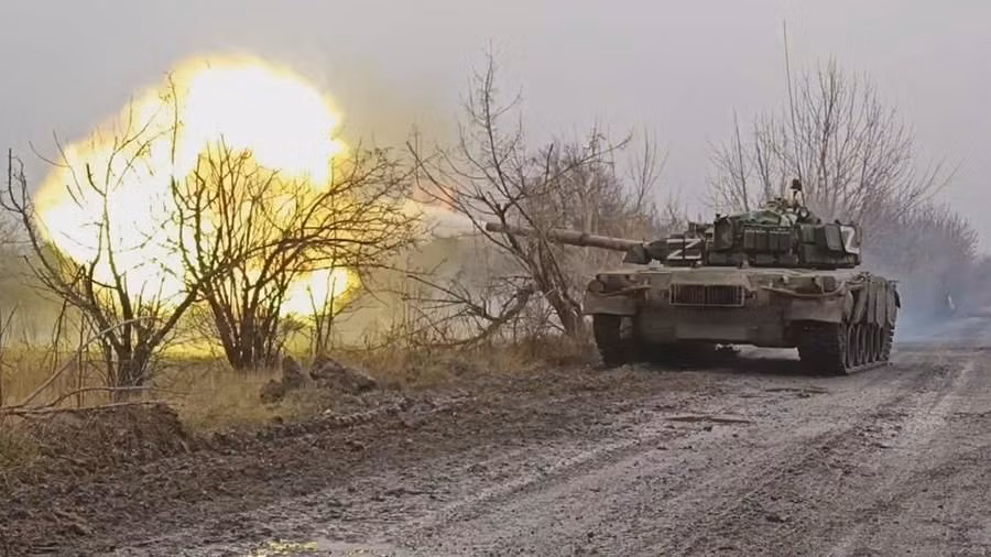 Xe tăng Nga trên chiến trường.
