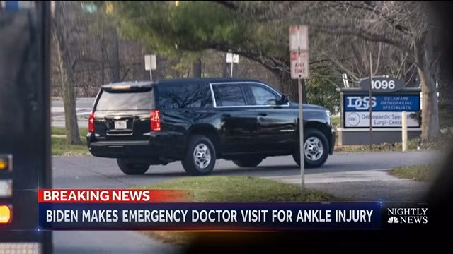 Xe chở ông Biden đi gặp bác sĩ.