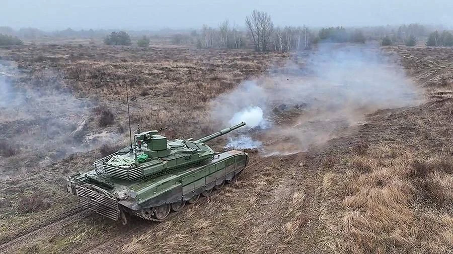 Xe tăng T-90M của quân đội Nga trên chiến trường.