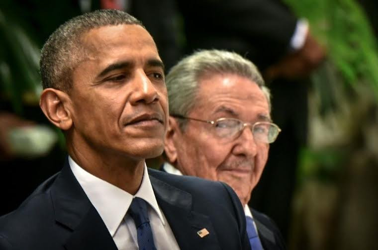 Ông Obama và ông Castro tại hội đàm. Ông Obama và ông Castro tại hội đàm.