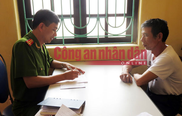 Đối tượng Tưởng tại cơ quan điều tra. Đối tượng Tưởng tại cơ quan điều tra.