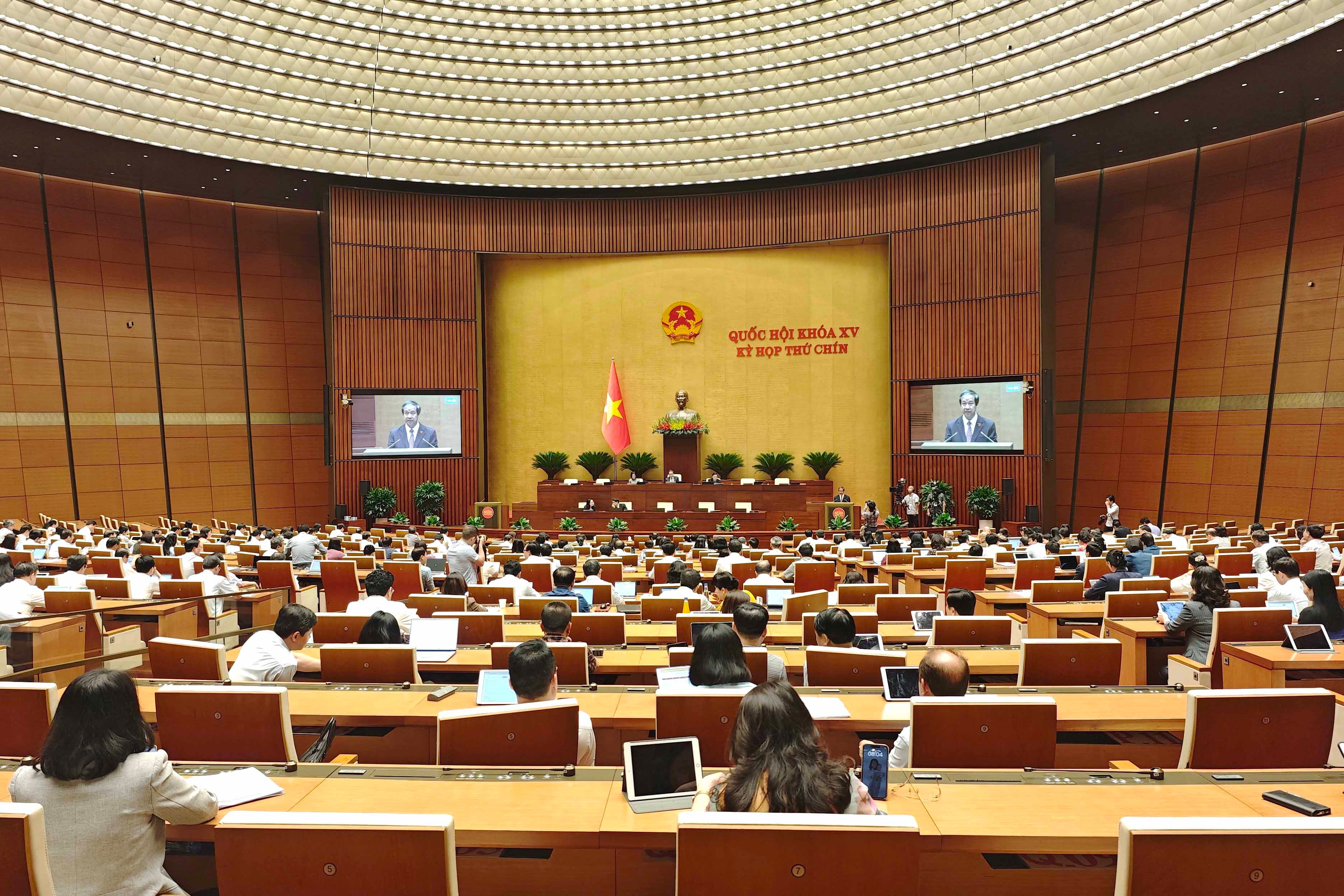 Toàn cảnh phiên làm việc sáng 22/5. kyhop9.jpg