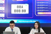 Biển số siêu VIP với toàn số 8 được “chốt” với mức giá 21,325 tỷ đồng. Ảnh chụp màn hình VPA.