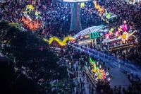 Mô hình đèn Trung thu tại Lễ hội Thành Tuyên.