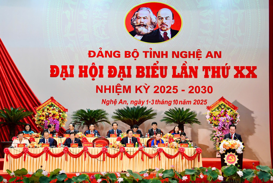 Đại hội đại biểu Đảng bộ tỉnh Nghệ An lần thứ XX, nhiệm kỳ 2025 - 2030.