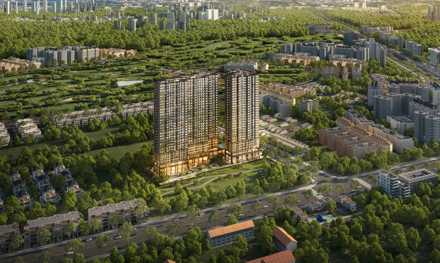 Phối cảnh tổng thể dự án Happy One Mori (Ảnh:Vạn Xuân Group).