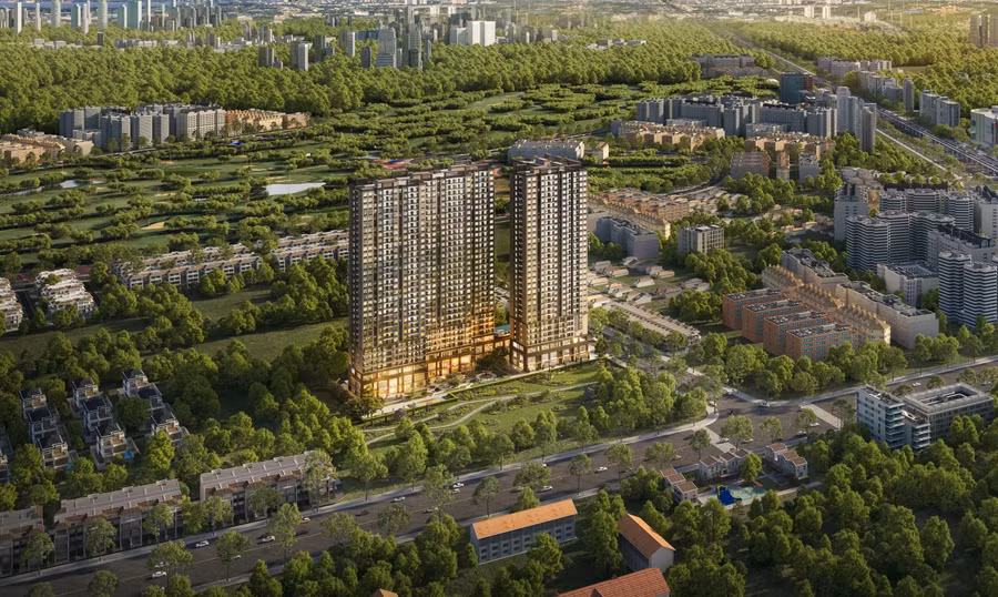 Phối cảnh tổng thể dự án Happy One Mori (Ảnh:Vạn Xuân Group).