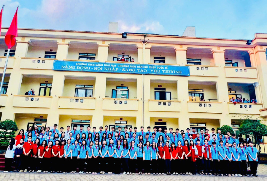 Trường THCS Đặng Thai Mai (phường Trường Vinh, Nghệ An) có số lượng dự thi học sinh giỏi lớp 9 đông nhất tỉnh. Ảnh: NTCC
